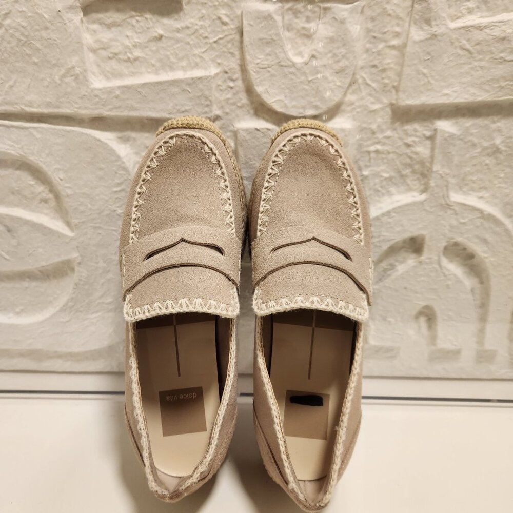 Like new Genuine suede leather slip on loafers